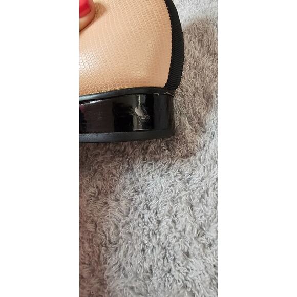 NEW Clarks Artisan Leather Alitay Susan Cap Toe Pink & Black Flats Loafers Sz 12 - Picture 5 of 8